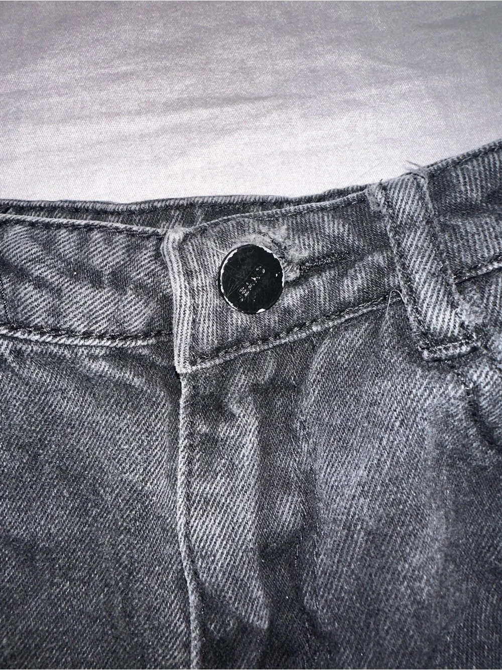 Distressed Black Denim Women's Cutoff Shorts